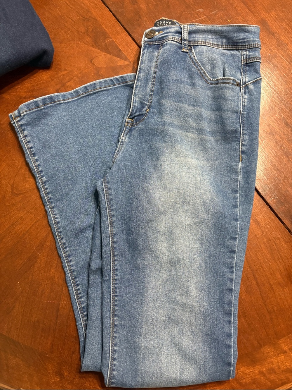 Womens Blue Stretch Denim Jeans (10/31)